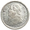 10 сольди 1868 год.Папа Пий IX.Ватикан.Серебро.