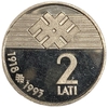 2 лата 1993 год.Латвия.Proof.