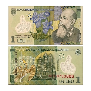 1 лей 2005 год.Николай Йорга.Банкнота.Румыния.