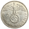 5 рейхсмарок 1937 год F.Пауль фон Гинденбург.Свастика.Германия.3-ий Рейх.Серебро.