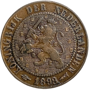 2,5 цента 1898 год.Вильгельм III.Нидерланды.